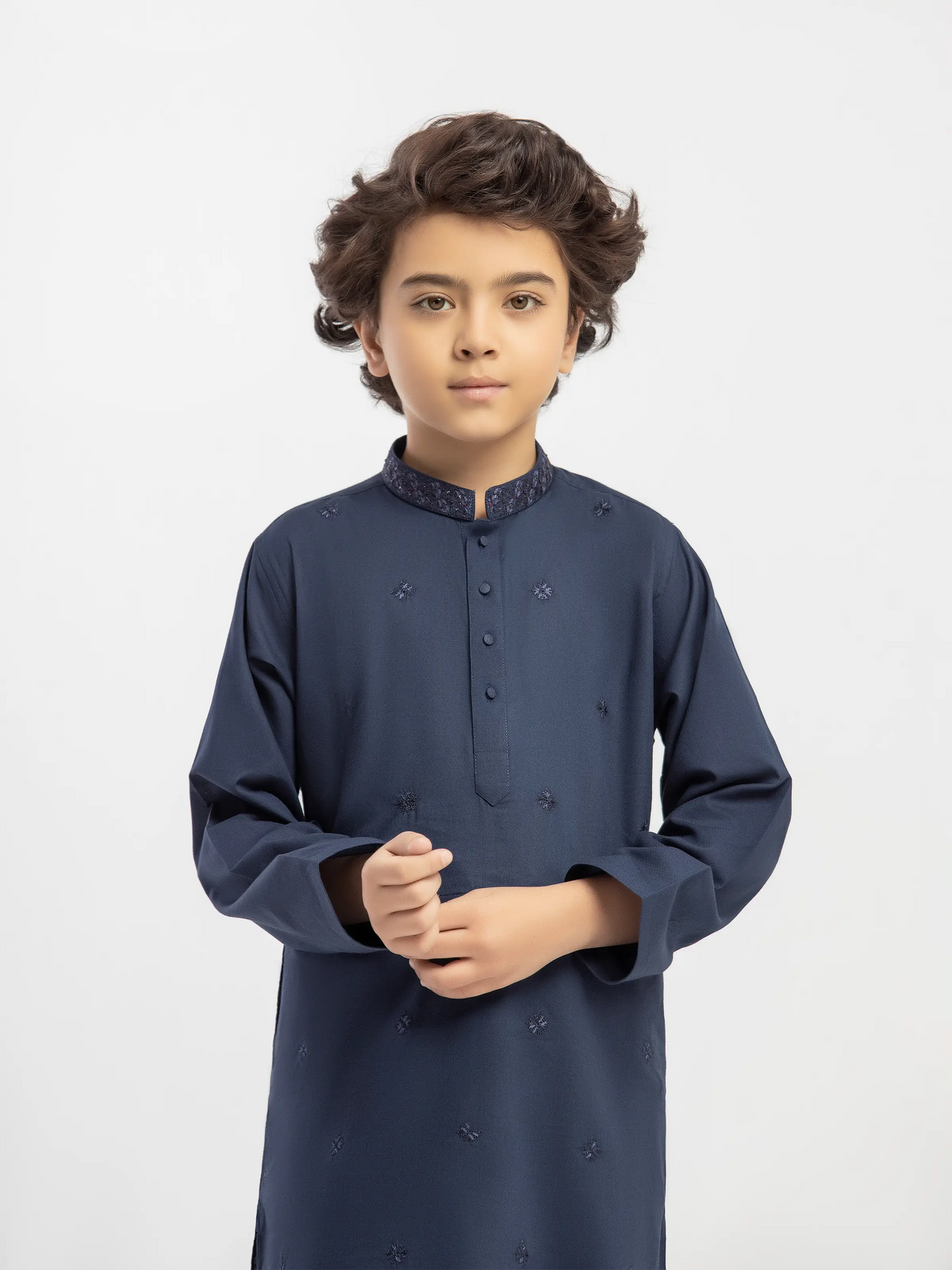 Embroidered Dobby Kurta Pajama - Ebtkpc5-002