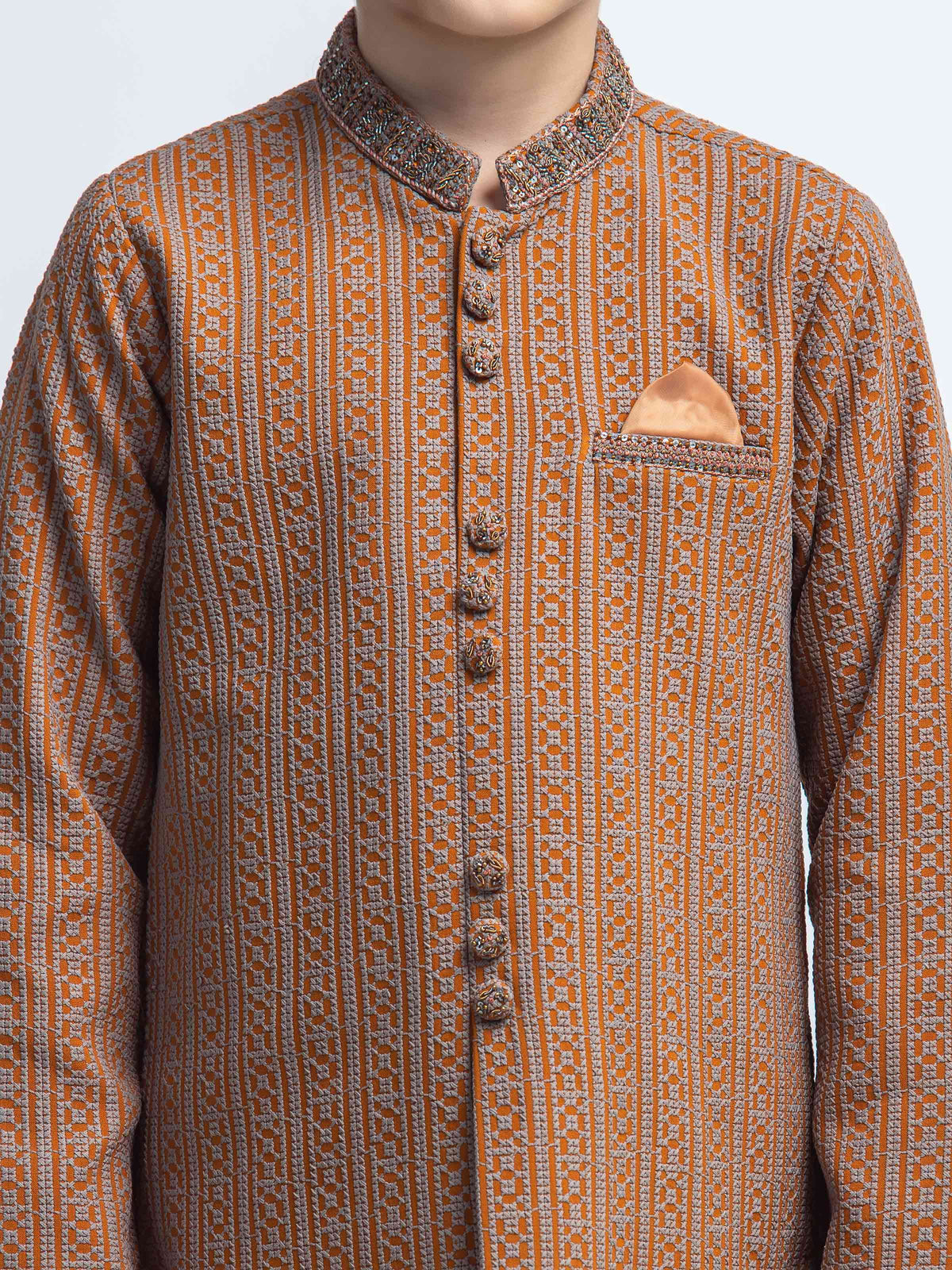 Embroidered Schiffli Kurta Pajama - Ecbtkp5-006