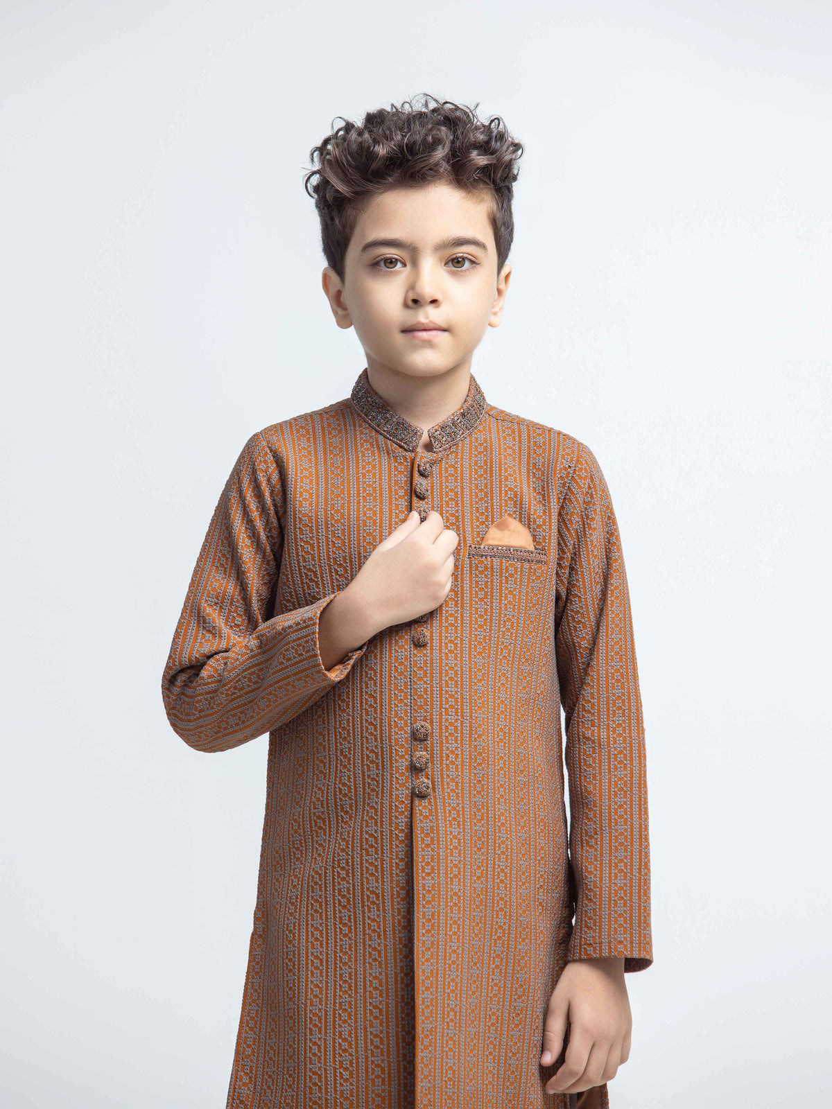 Embroidered Schiffli Kurta Pajama - Ecbtkp5-006