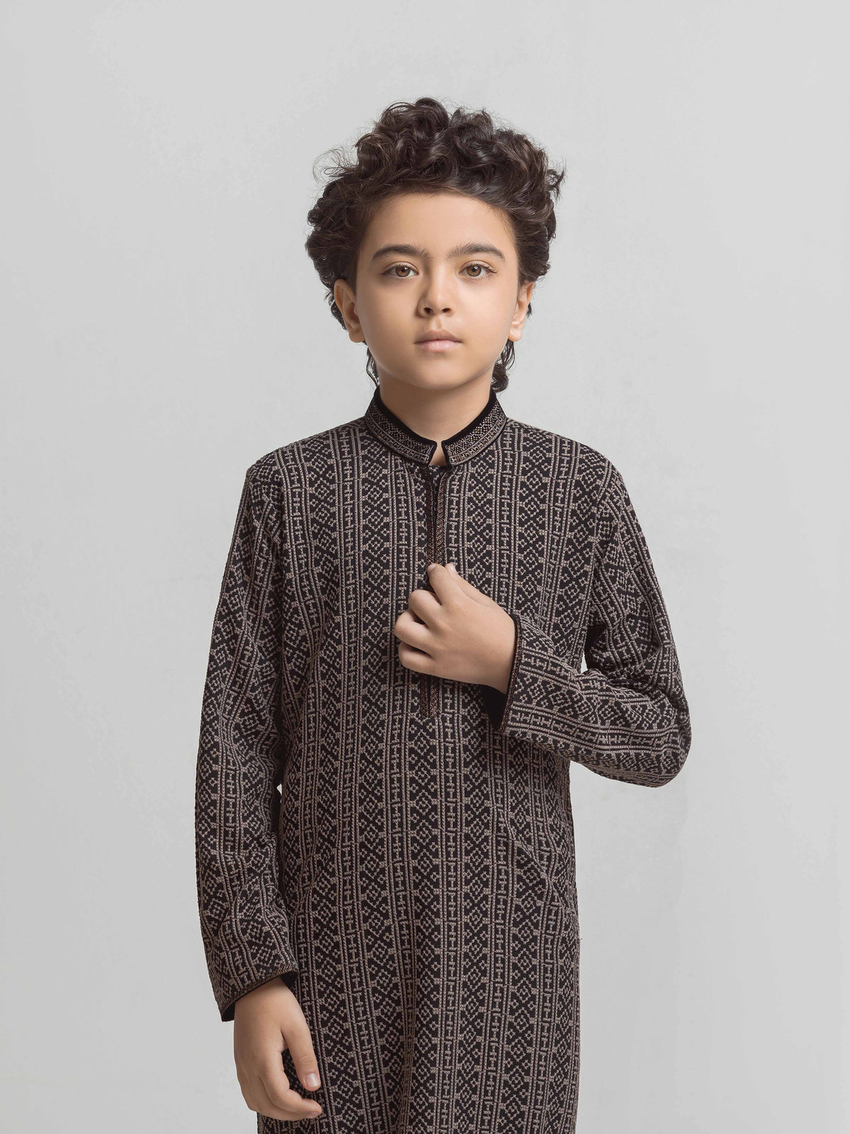 Embroidered Schiffli Kurta Pajama - Ecbtkp6-013
