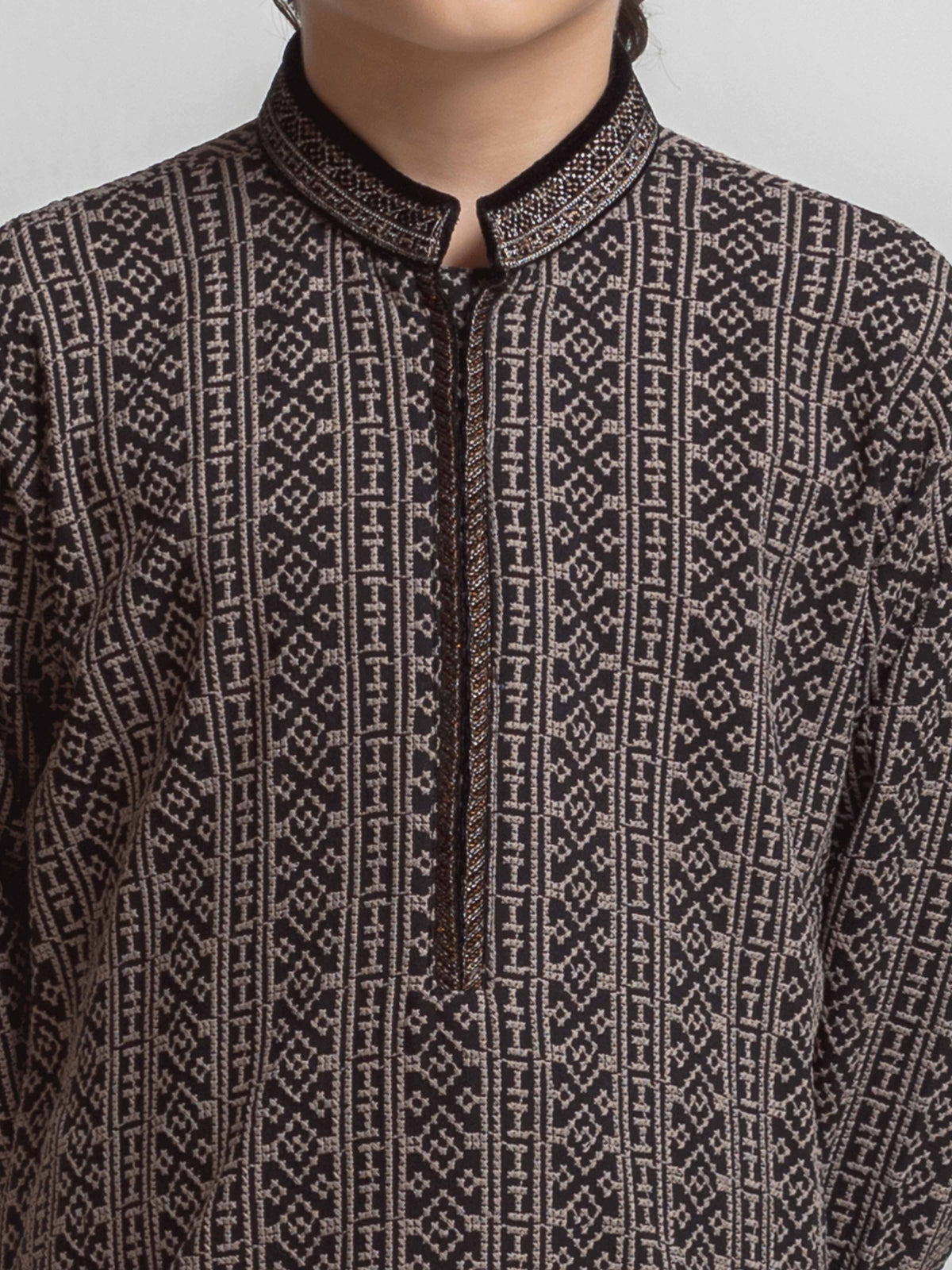Embroidered Schiffli Kurta Pajama - Ecbtkp6-013
