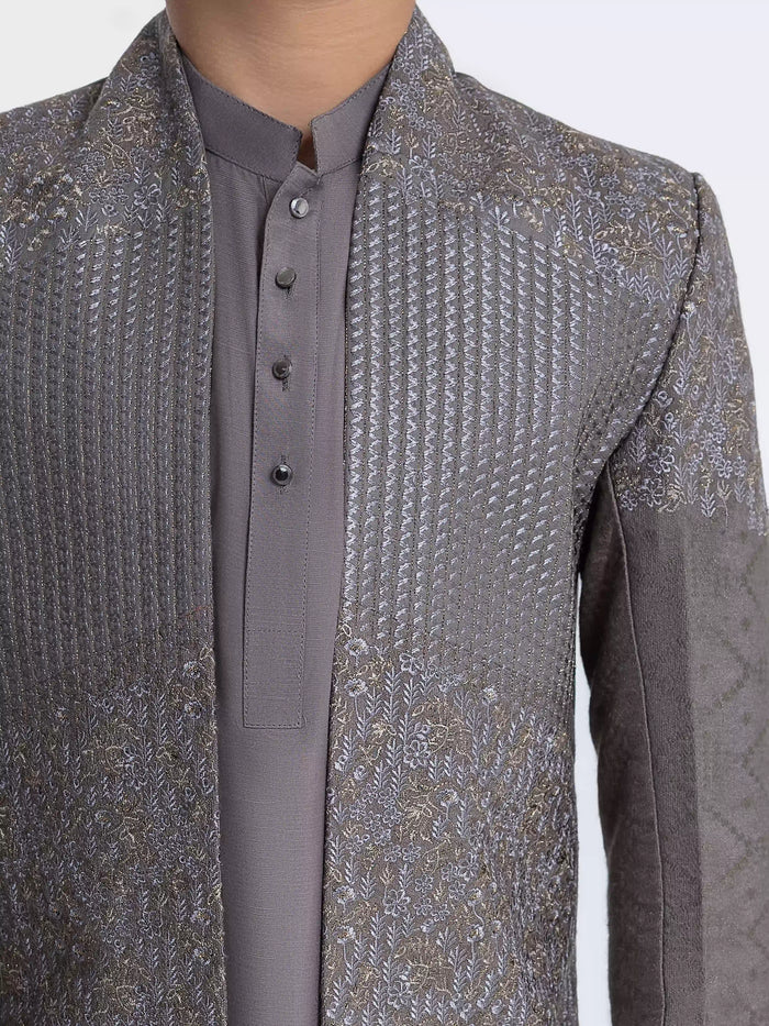Embroidered Silk Sherwani