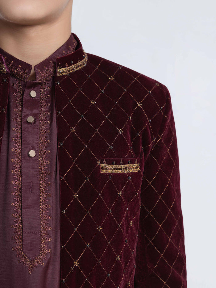 Embroidered Silk Sherwani