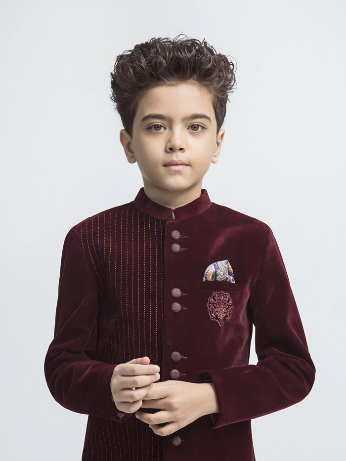 Maroon Sherwani Suit