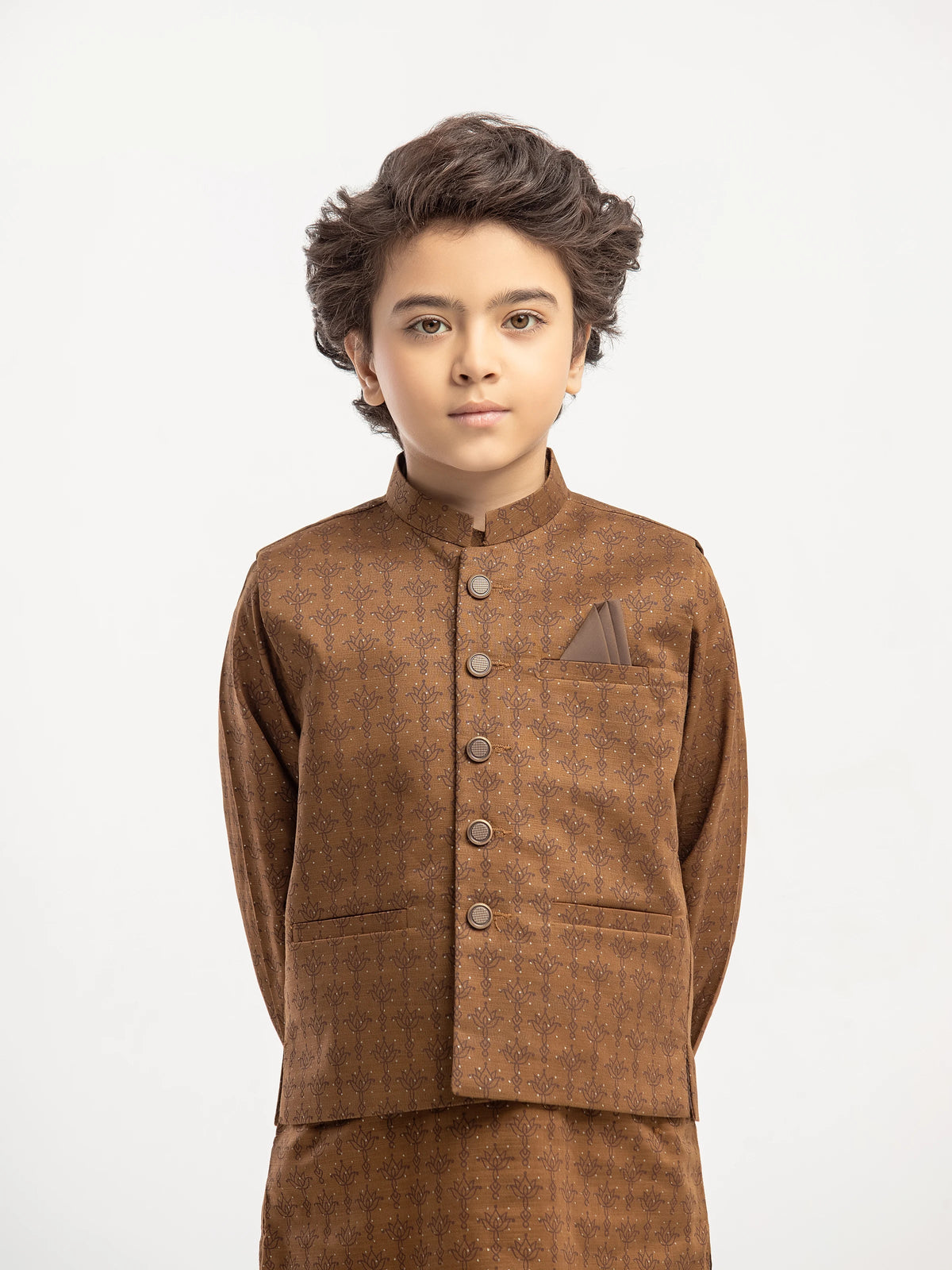 Khaddar Waistcoat Suit - Ecbtwcs5-065