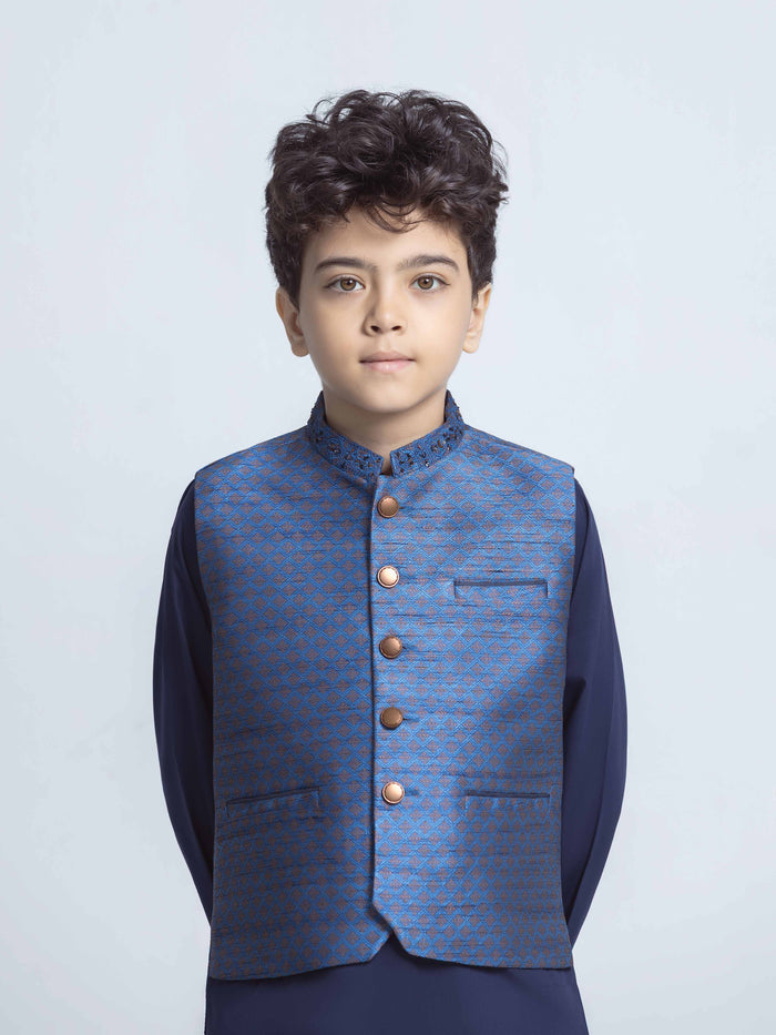 Embroidered Silk Waistcoat Suit