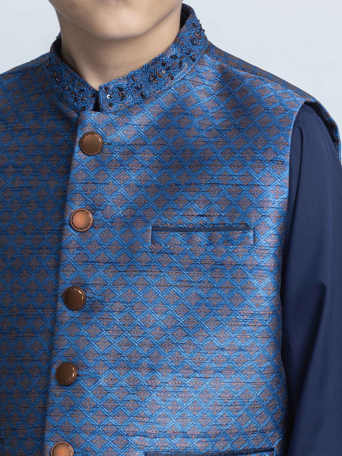 Embroidered Silk Waistcoat Suit