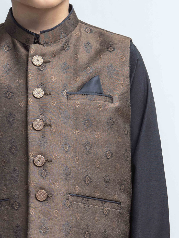 Embroidered Silk Waistcoat Suit