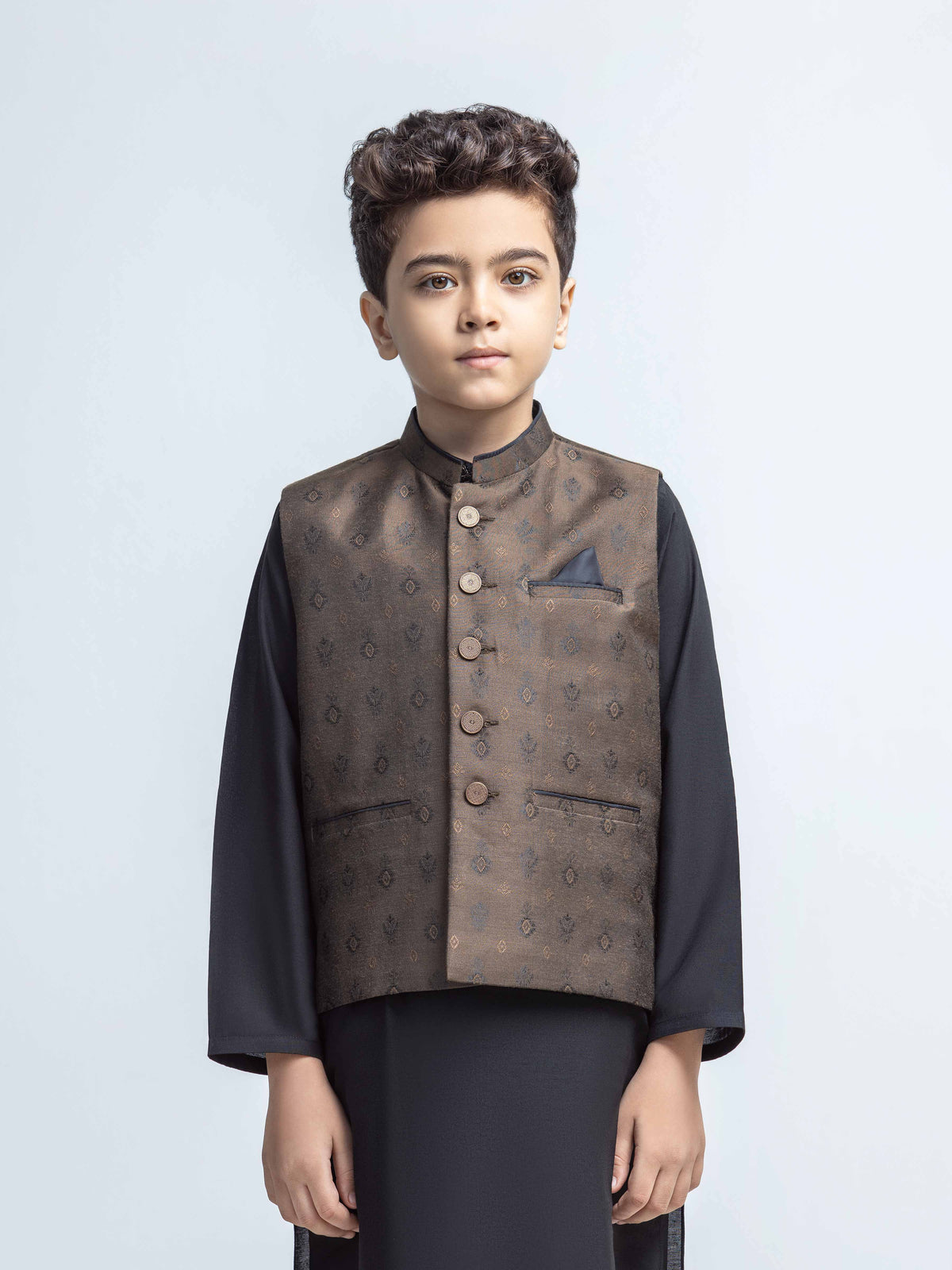 Embroidered Silk Waistcoat Suit - Ecbtwcs6-114