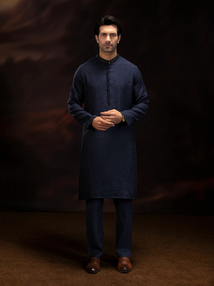Embroidered Viscose Kurta Pajama - Ecmtkp6-026