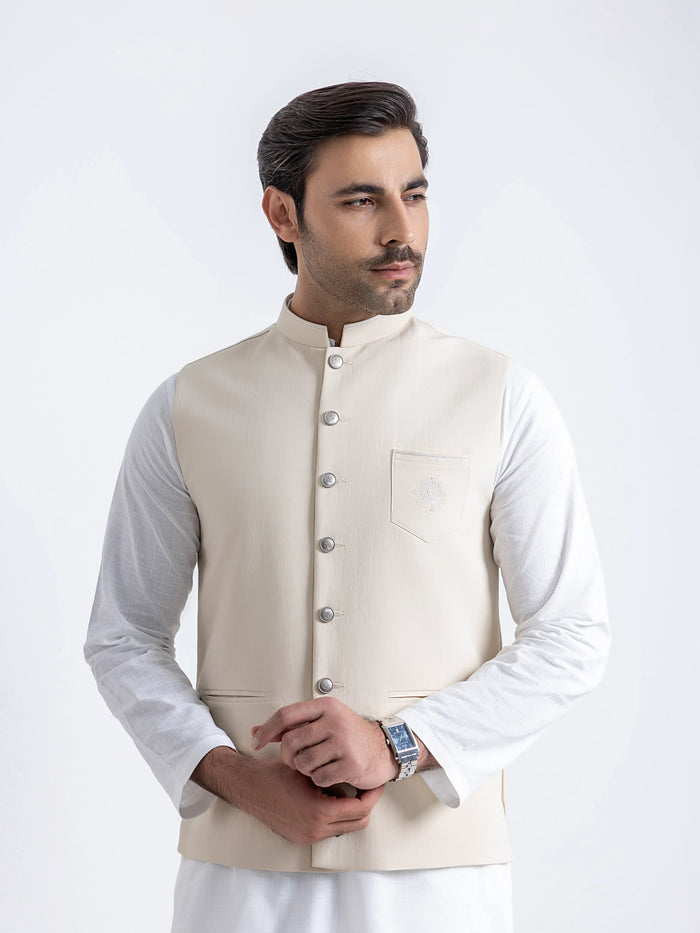 Embroidered Viscose Waistcoat - Emtwce6-36013