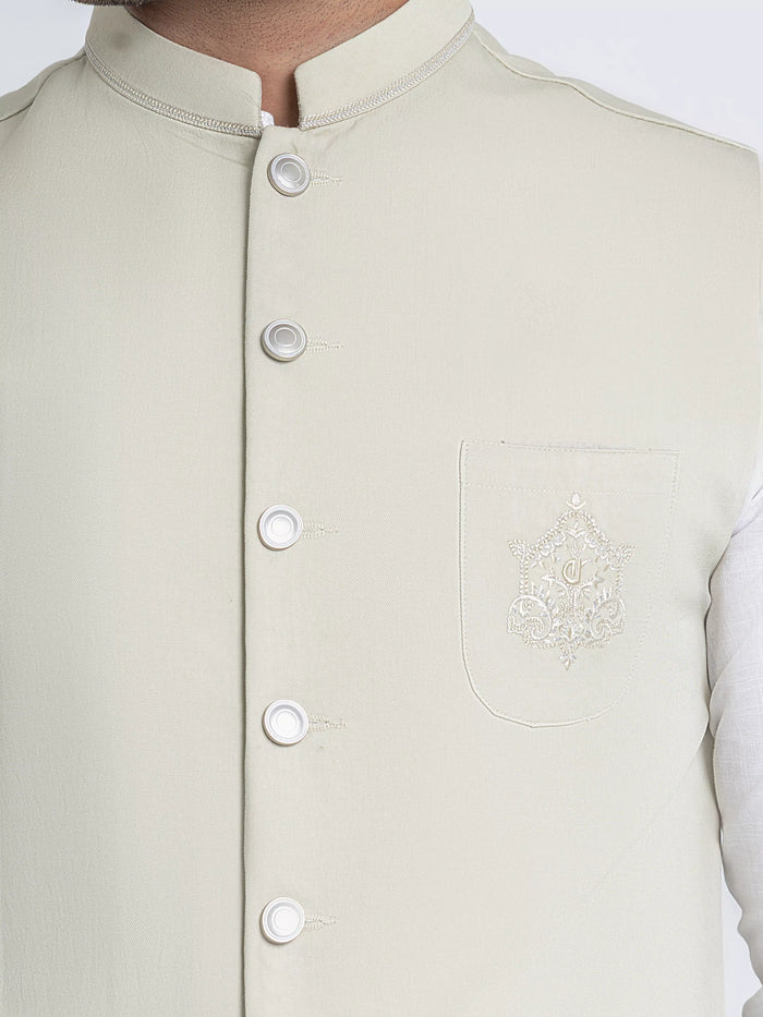 Embroidered Viscose Waistcoat - Emtwce6-36017