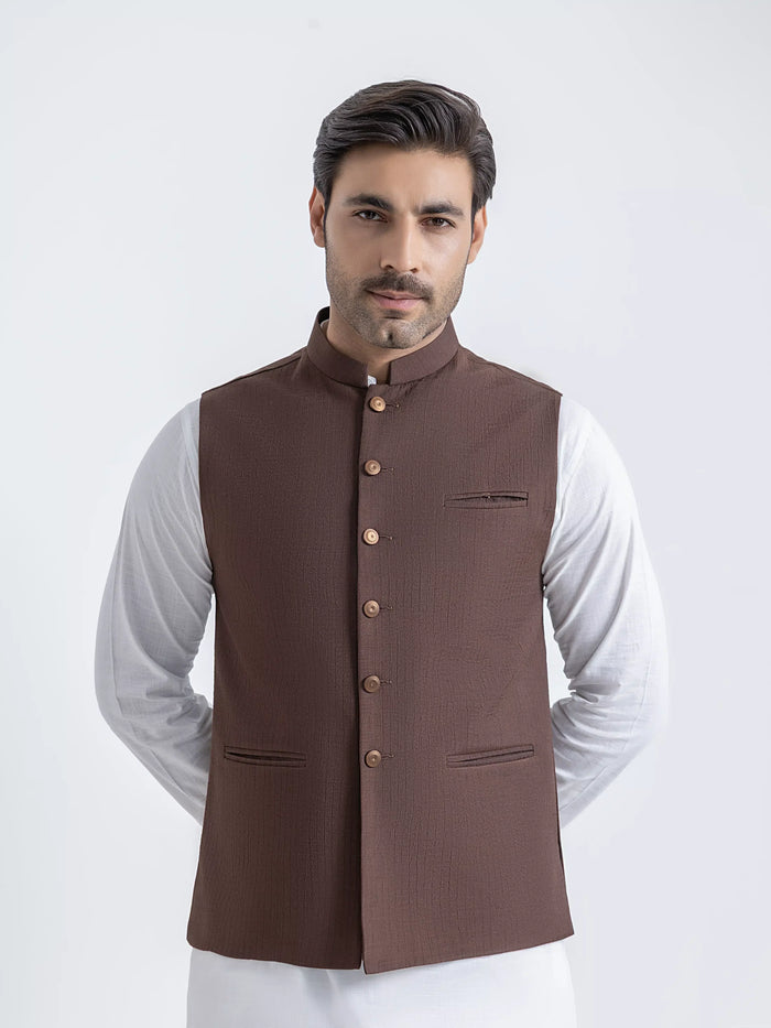 Plain Viscose Waistcoat - Emtwcp6-36015