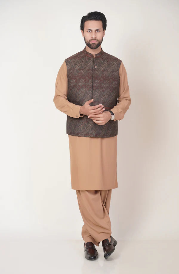 FANCY WAISTCOAT - BROWN