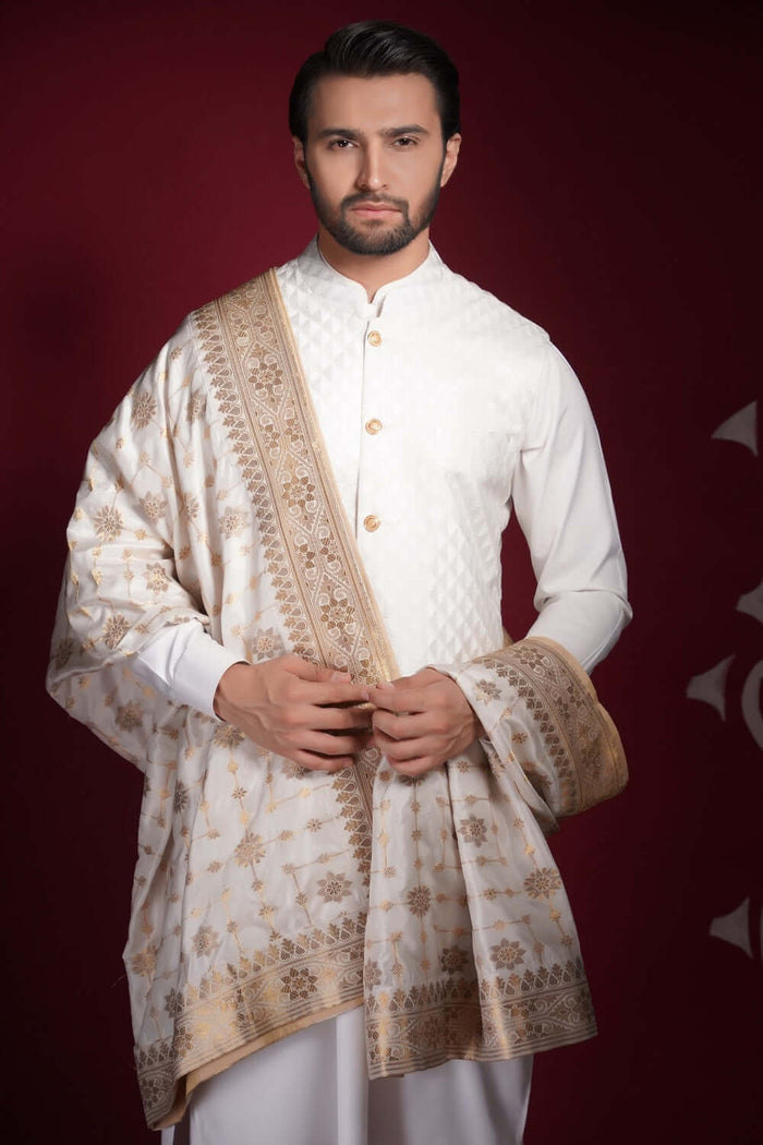 Pearl White Signature Style Waistcoat Set.