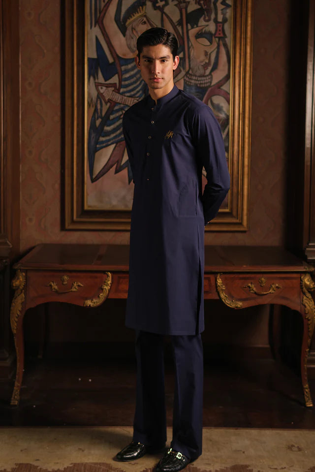 ROYAL BLUE STRETCHABLE KURTA PAJAMA
