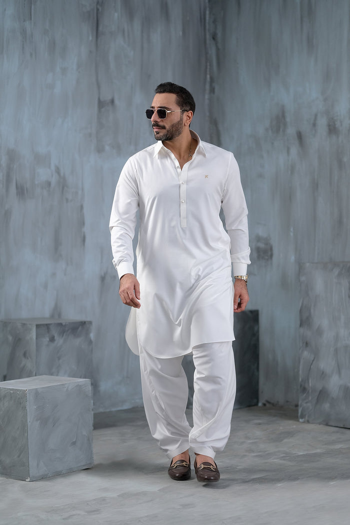 White Wash N Wear Shalwar Kameez