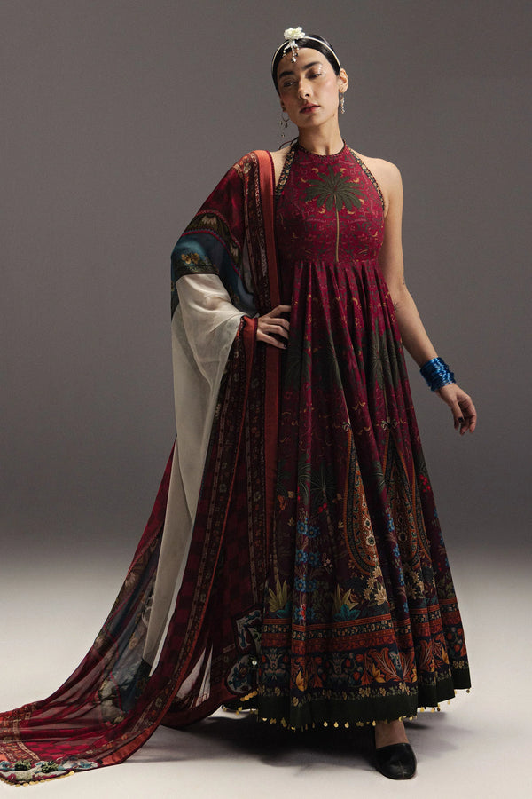 green emerald velvet dress Zara Shahjahan | Wedding Formals 25