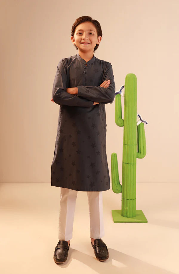 Junior Dark Grey Kurta