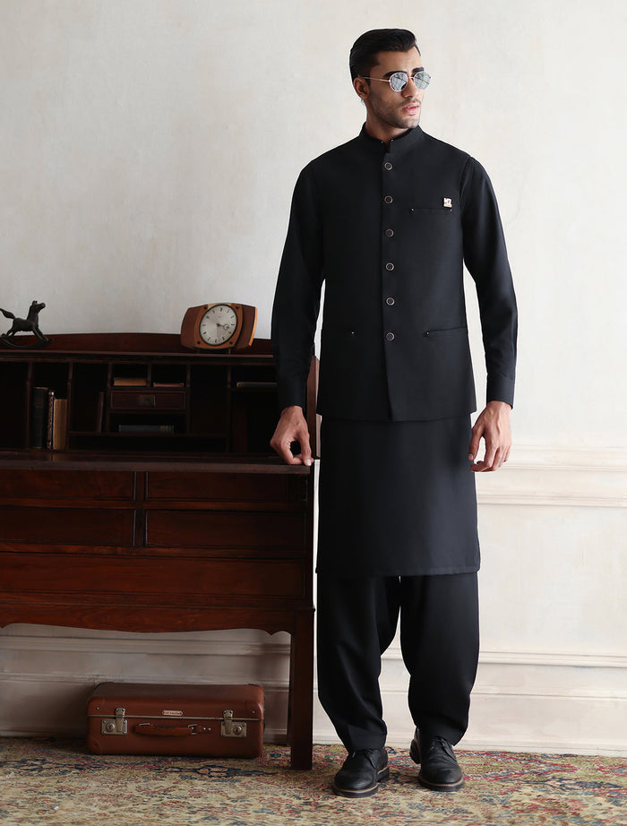 Black Classic Waistcoat