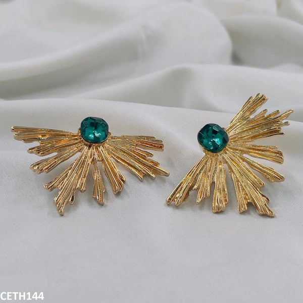 Peacock Leaft Studs