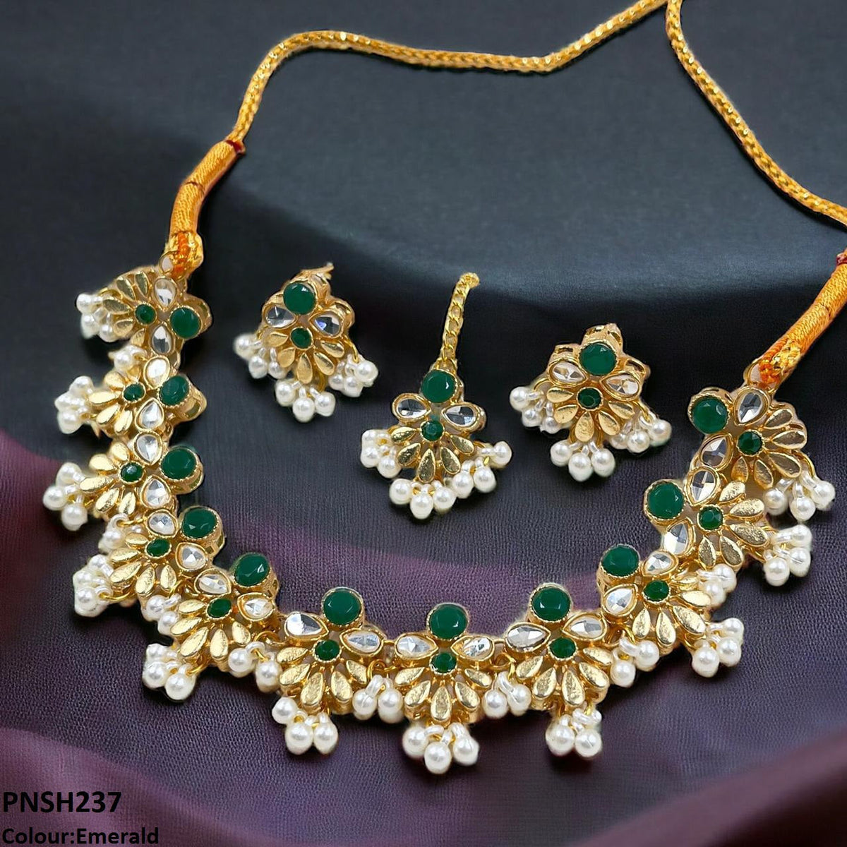 Tear Flower Necklace Set