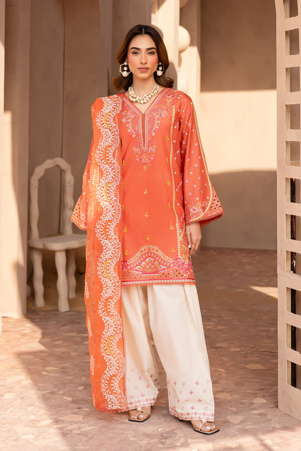 Ashnah 3Pc - Embroidered Luxe Pret