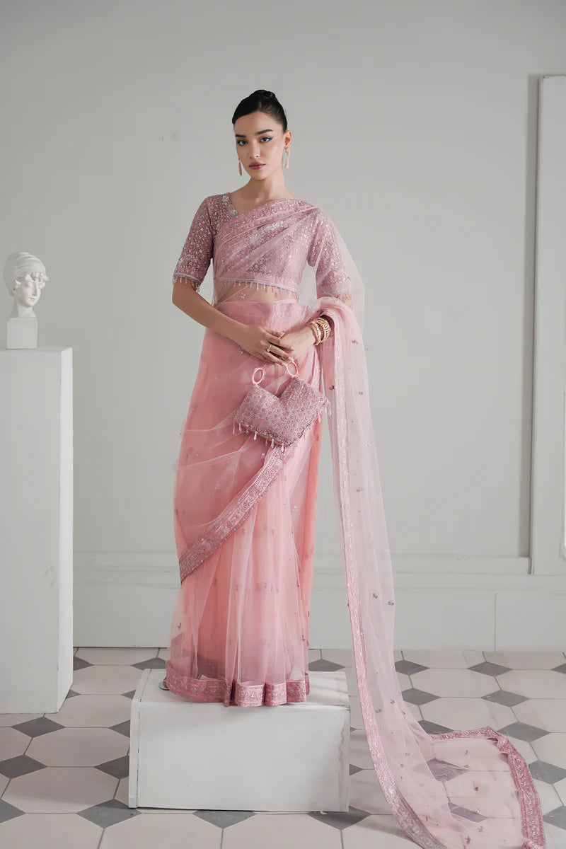 BLUSH PINK MODERN TIMELESS SAREE WEDDING EDIT