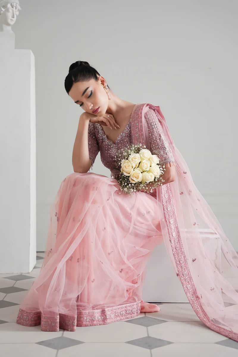 BLUSH PINK MODERN TIMELESS SAREE WEDDING EDIT