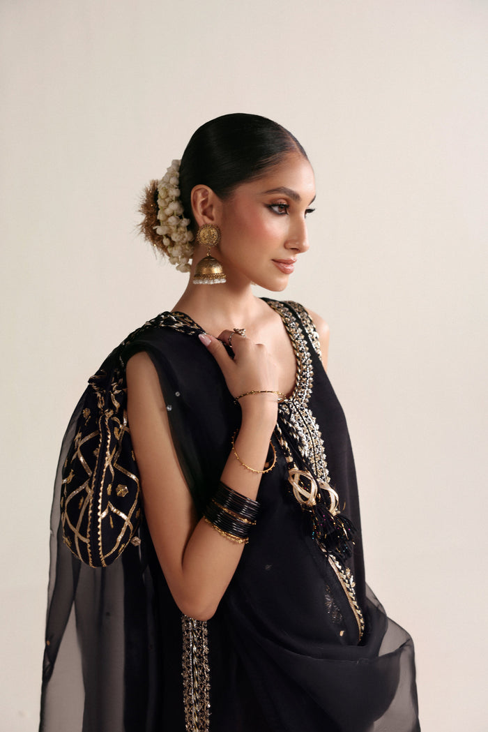 Black Farshi Shalwar Set (Wedding Edit 2026)