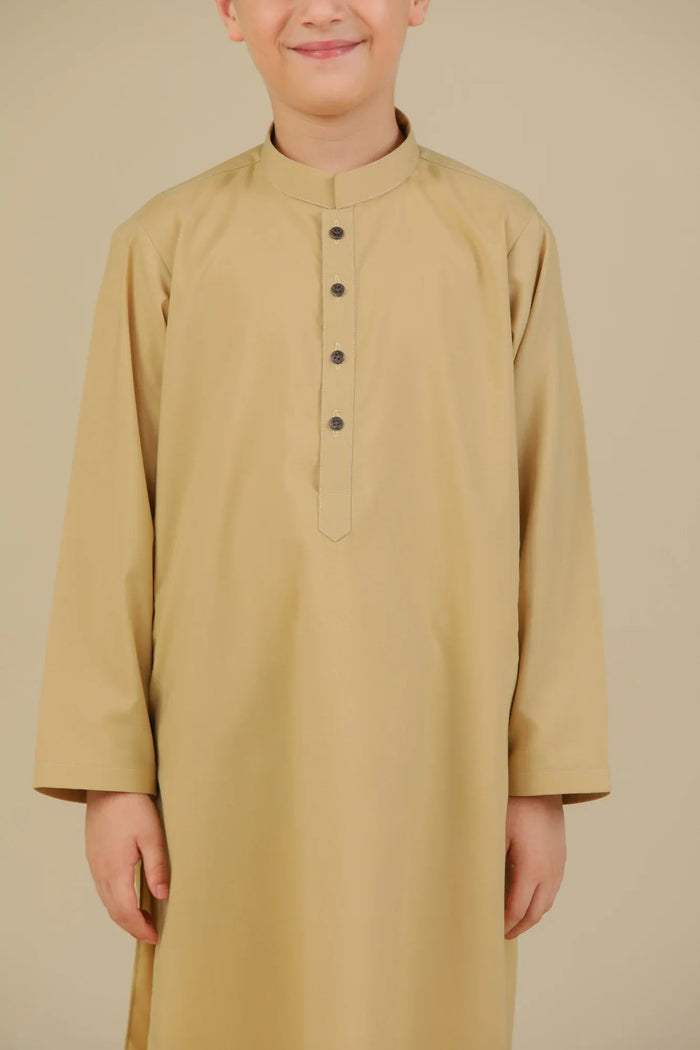 Ivory Blended Kurta Trouser - Kids