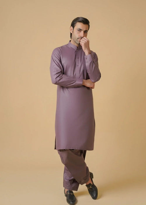 Mauve Cotton Plain Shalwar Kameez