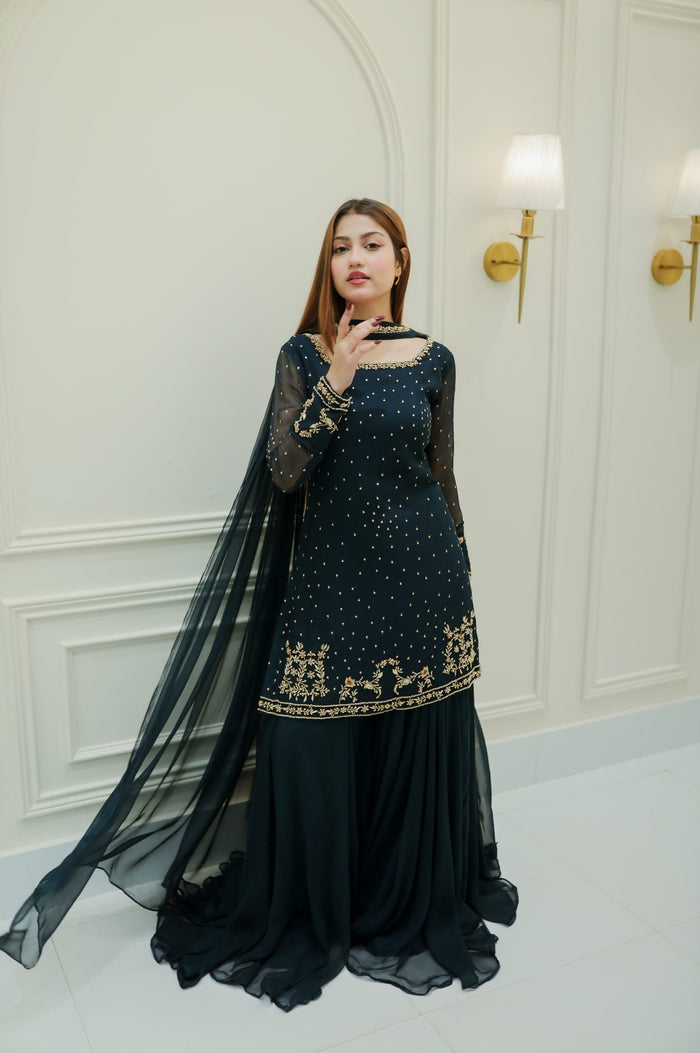 Green Kurta Sharara Set With Dupatta