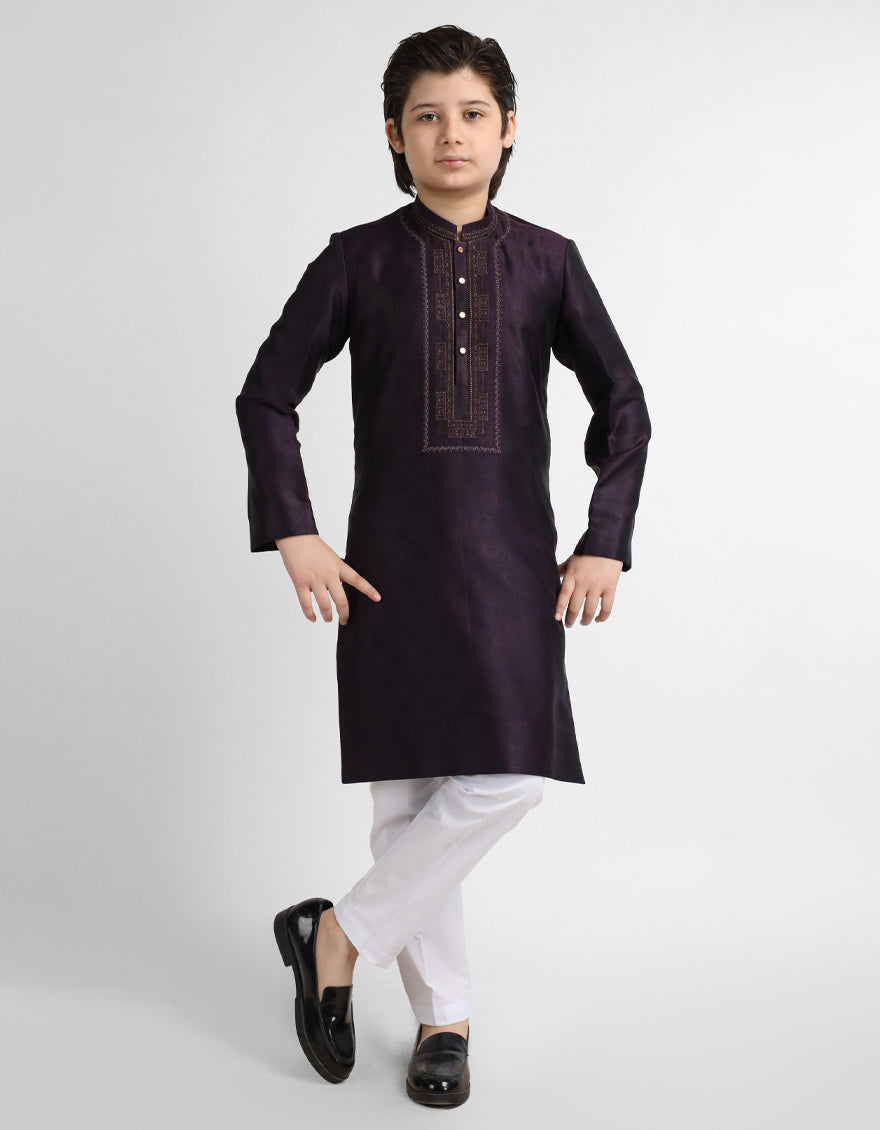 Deep Purple Boys Formal Kurta