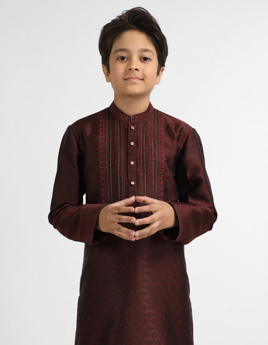 Maroon Boys Formal Kurta