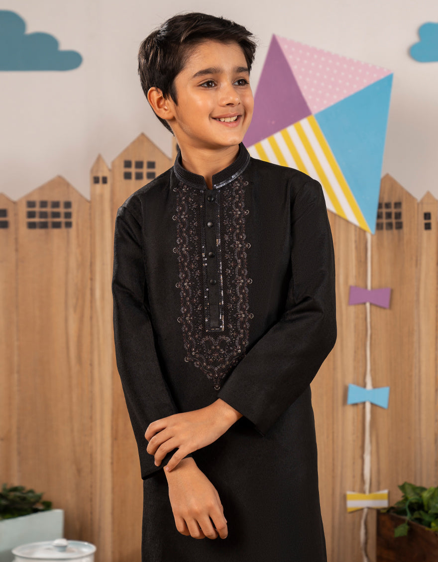 Black Boys Formal Kurta
