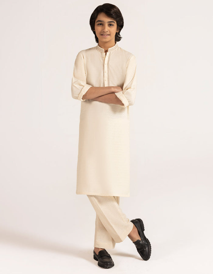 Cream Boys Formal Kurta
