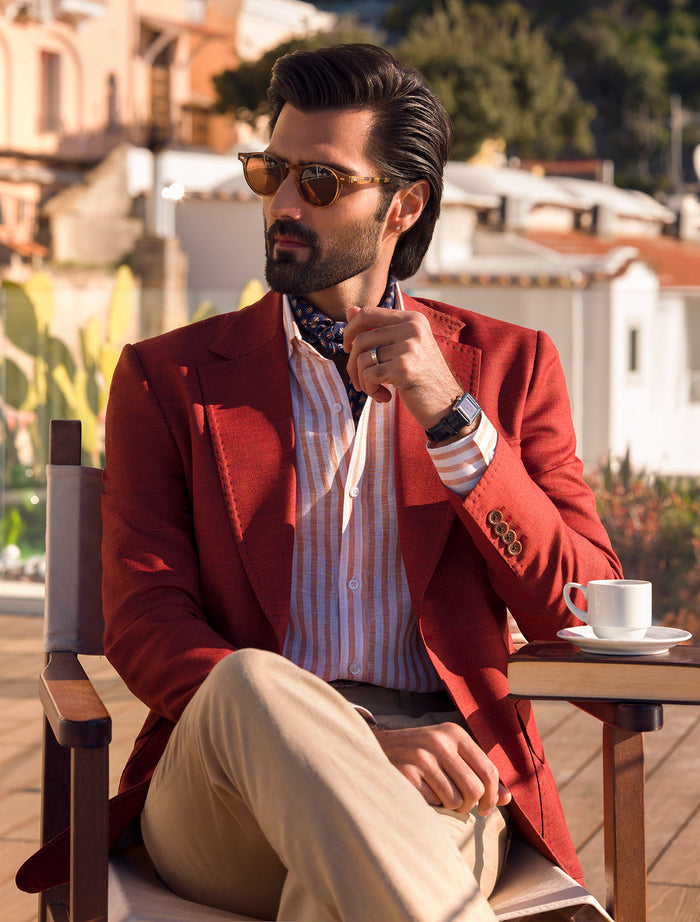 Rust Classic Two Buttons Jacket