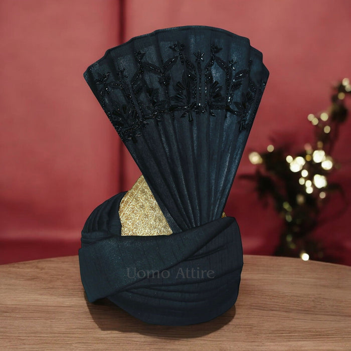 Jet Black Aitchison Wedding Kulla for Groom