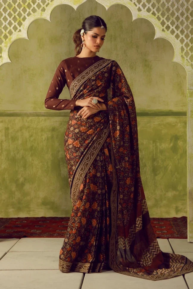 Khoobsurat Saree - Maroon