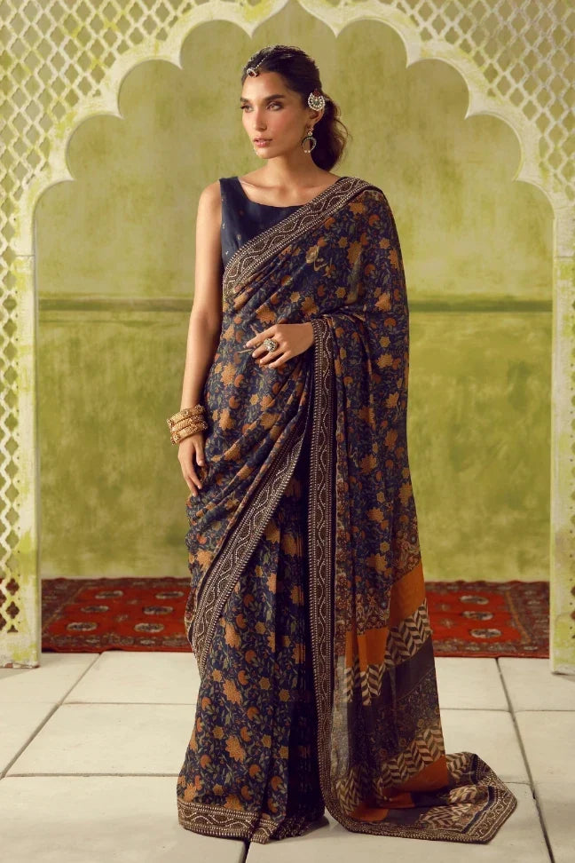 Khoobsurat Saree - Blue