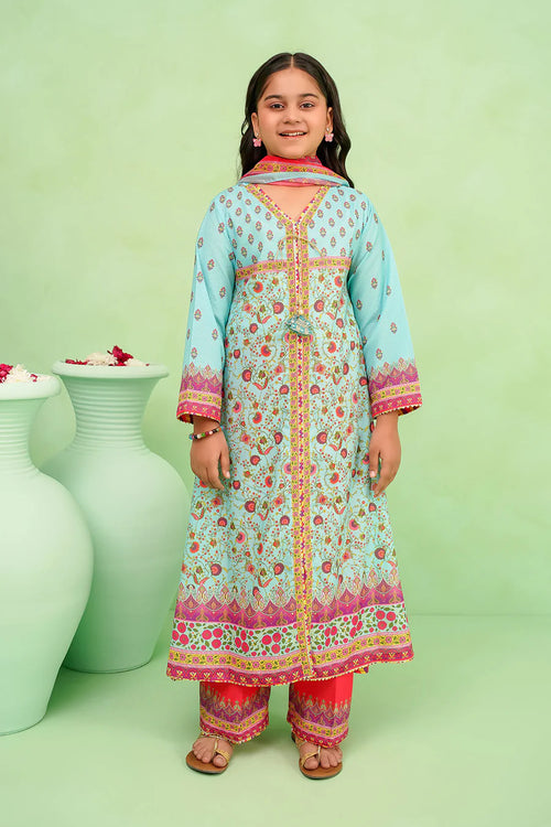 Poly Lawn Digital Printed 3 Pc Suit
