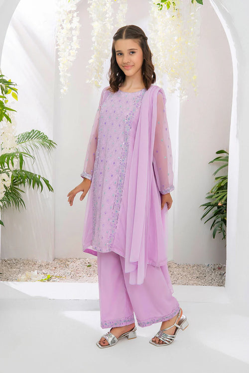 Chiffon Embroidered 3 Pc Suit