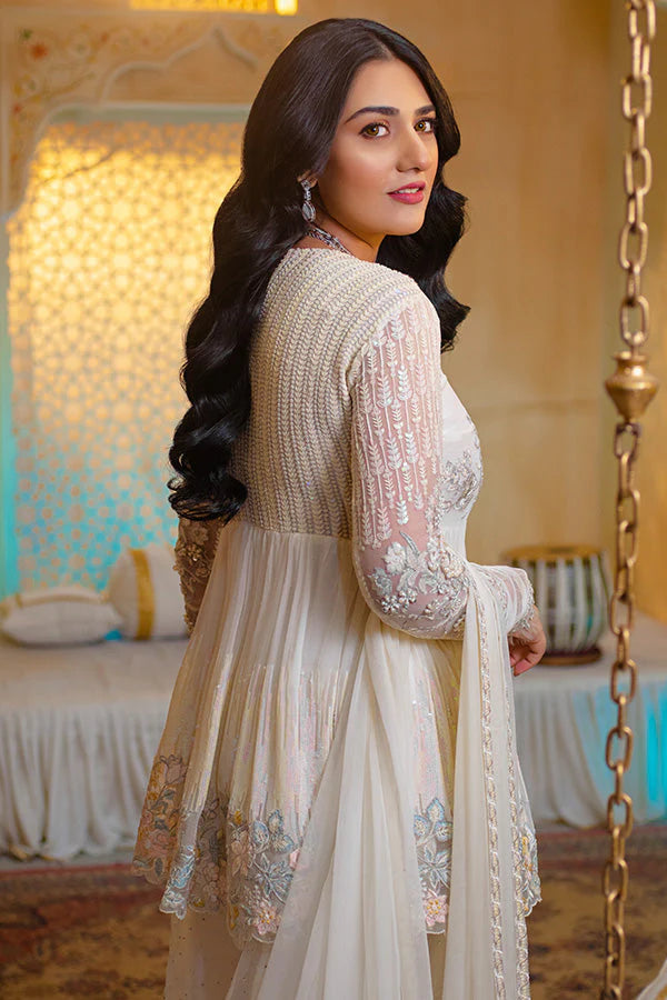 Pakistani Party Dress in Short Frock and Sharara Style