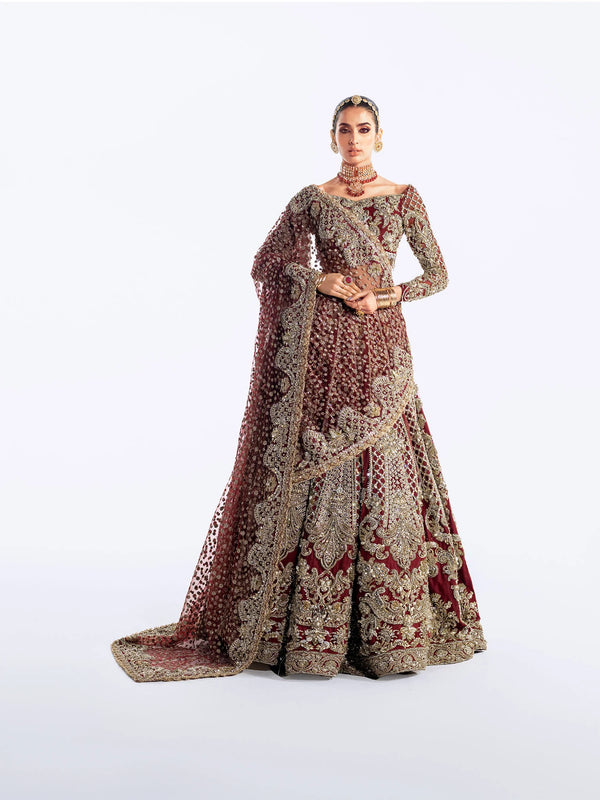 Deep red lehnga choli