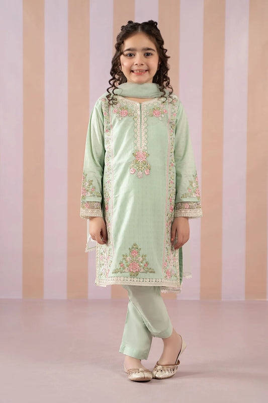 3 Piece Embroidered Dobby Lawn Suit | MKD-EF25-50