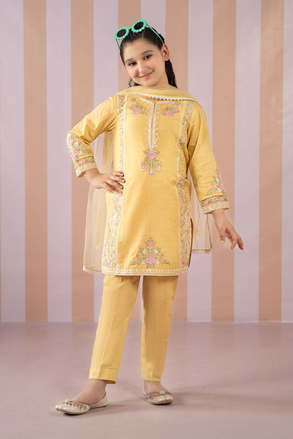 3 Piece Embroidered Dobby Lawn Suit