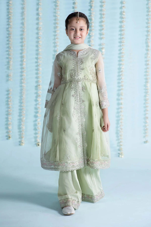 3 PIECE EMBROIDERED ORGANZA SUIT | MKS-EA24-01