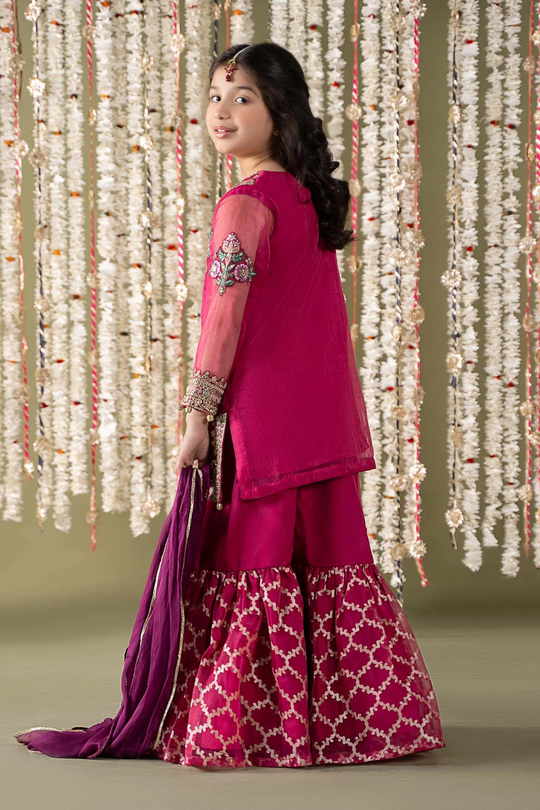 3 Piece Embroidered Organza Suit