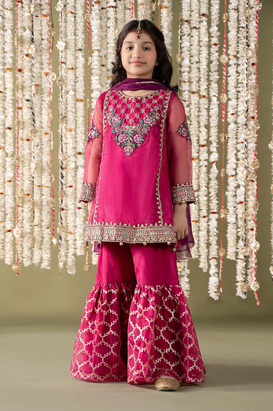 3 Piece Embroidered Organza Suit